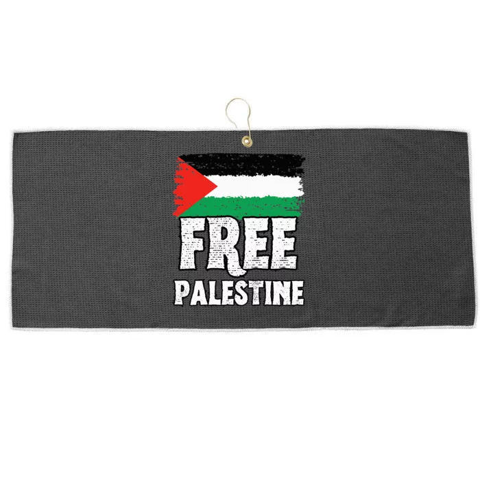 Support Palestine Show Solidarity with a Free Flag Large Microfiber Waffle Golf Towel