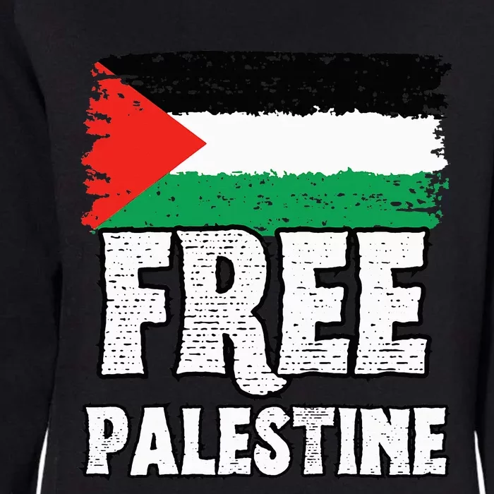 Support Palestine Show Solidarity with a Free Flag Womens California Wash Sweatshirt