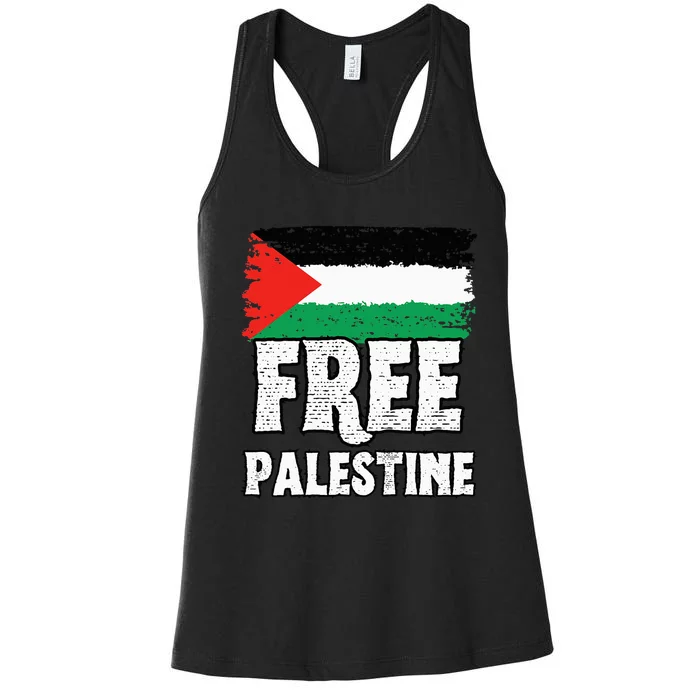 Support Palestine Show Solidarity with a Free Flag Women's Racerback Tank