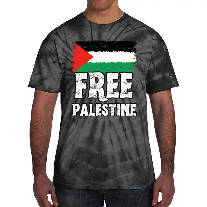 Support Palestine Show Solidarity with a Free Flag Tie-Dye T-Shirt