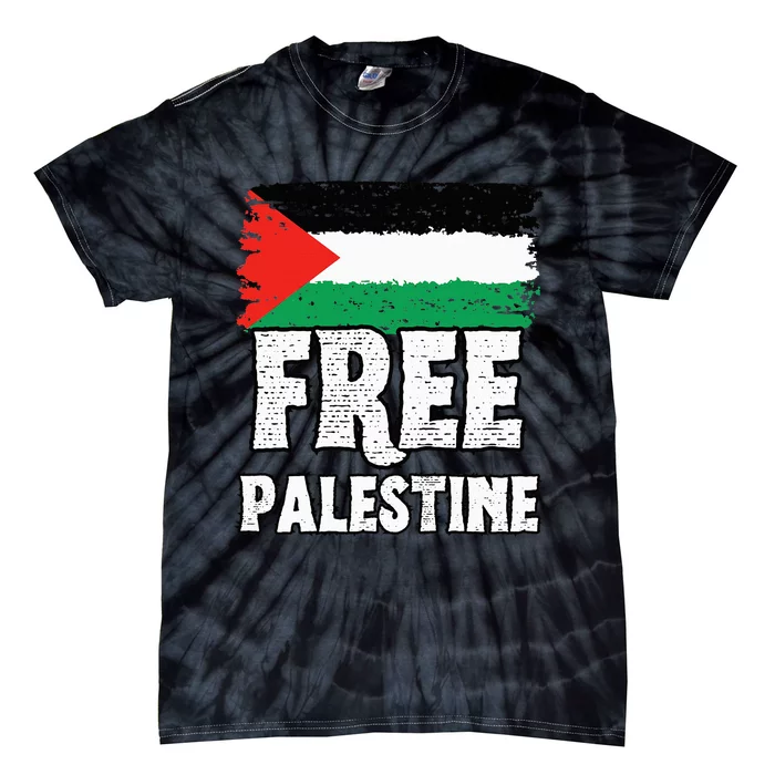 Support Palestine Show Solidarity with a Free Flag Tie-Dye T-Shirt