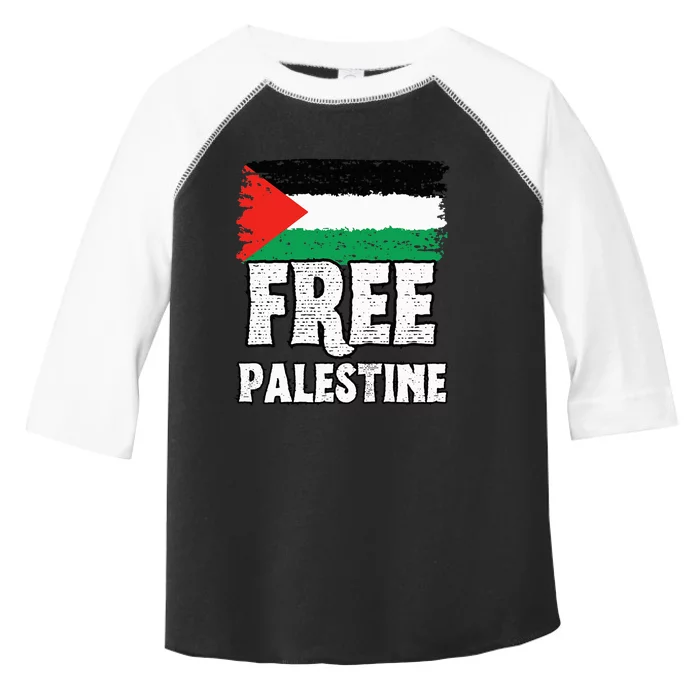 Support Palestine Show Solidarity with a Free Flag Toddler Fine Jersey T-Shirt