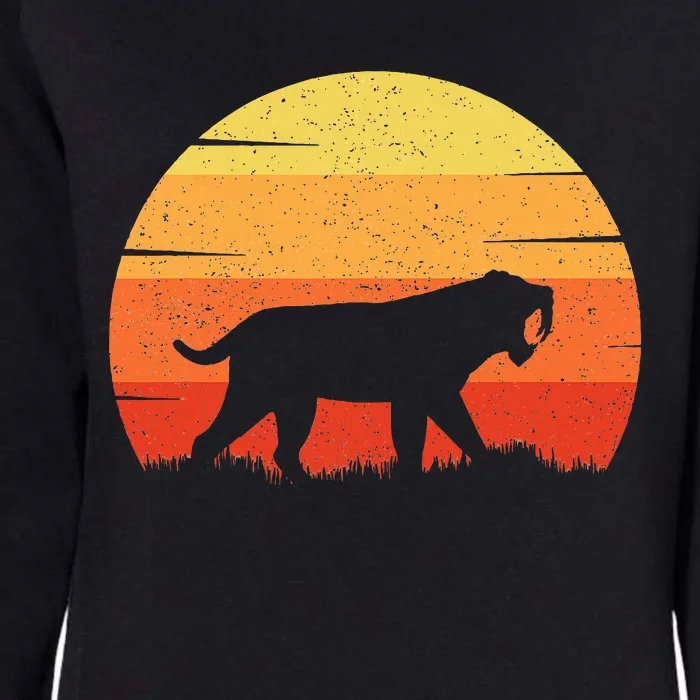 Smilodon Prehistoric Saber Tooth Tiger Mountain Sabertooth Womens California Wash Sweatshirt