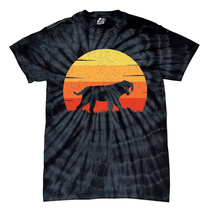 Smilodon Prehistoric Saber Tooth Tiger Mountain Sabertooth Tie-Dye T-Shirt