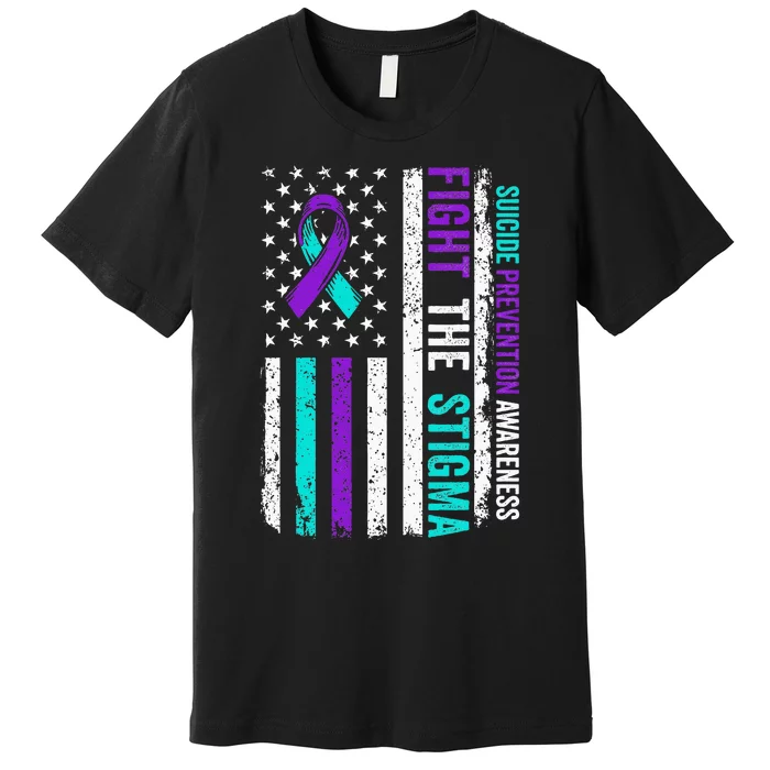 Suicide Prevention Support Fight Stigma Suicide Awareness Premium T-Shirt