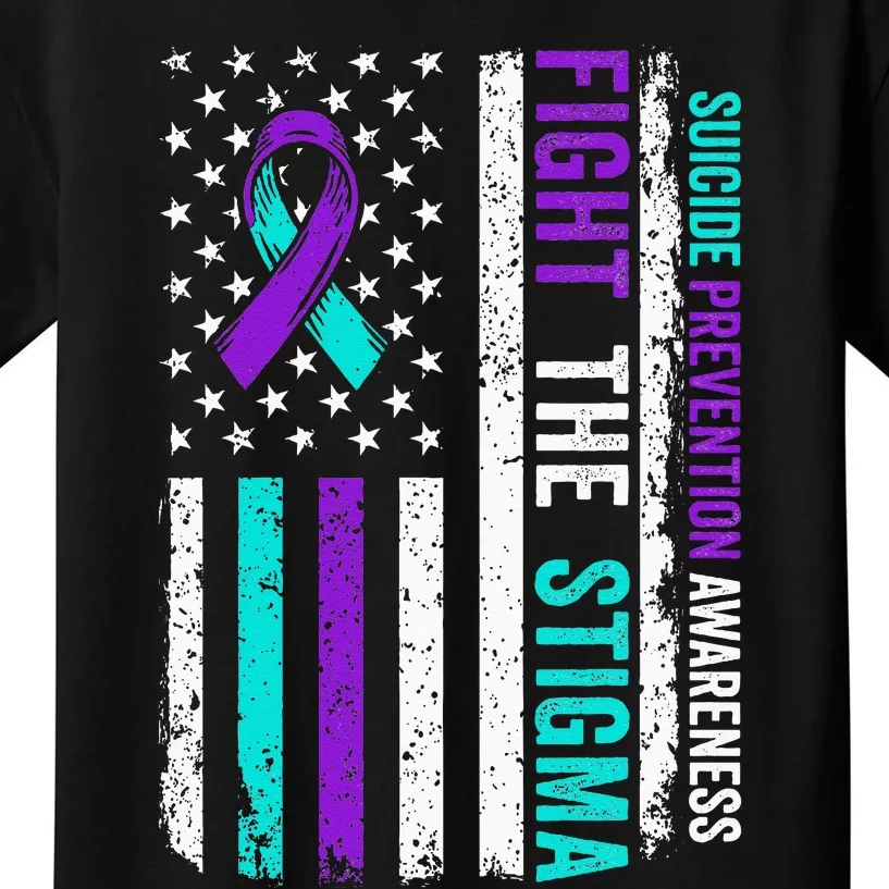 Suicide Prevention Support Fight Stigma Suicide Awareness Kids T-Shirt