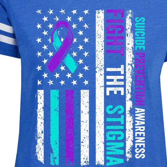 Suicide Prevention Support Fight Stigma Suicide Awareness Enza Ladies Jersey Football T-Shirt