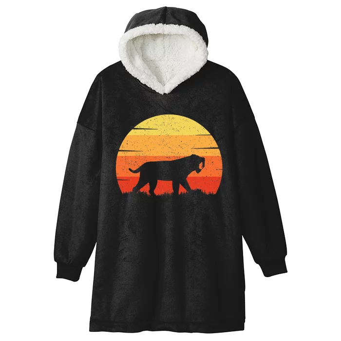 Smilodon Prehistoric Sabertooth Tiger Mountain Sabertooth Hooded Wearable Blanket