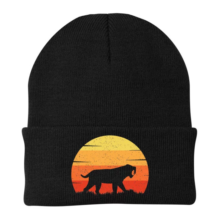 Smilodon Prehistoric Sabertooth Tiger Mountain Sabertooth Knit Cap Winter Beanie