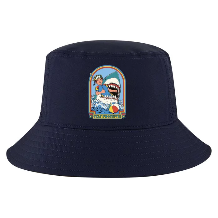 Stay Positive Shark Attack Comic Cool Comfort Performance Bucket Hat