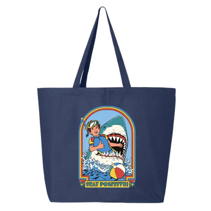 Stay Positive Shark Attack Comic 25L Jumbo Tote