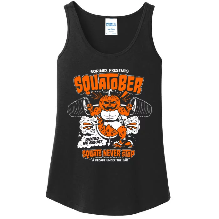 Sorinex Presents Squatober Squats Never Stop Ladies Essential Tank