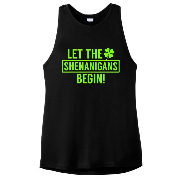 Saint Patricks Shenanigans Ladies Tri-Blend Wicking Tank