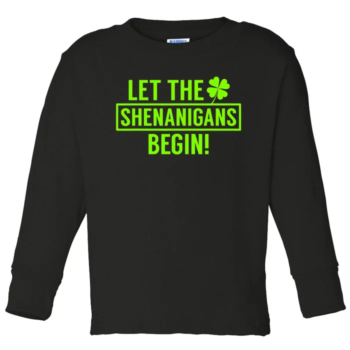 Saint Patricks Shenanigans Toddler Long Sleeve Shirt