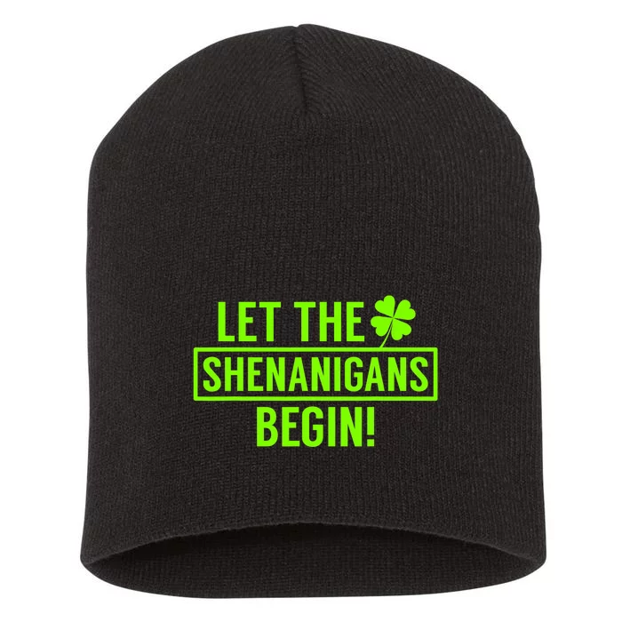 Saint Patricks Shenanigans Short Acrylic Beanie