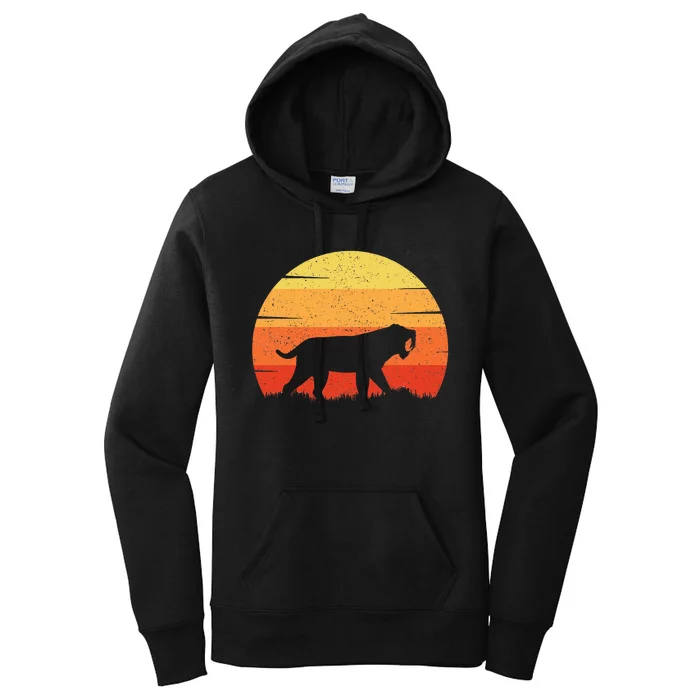 Smilodon Prehistoric Sabertooth Tiger Mountain Sabertooth Women's Pullover Hoodie