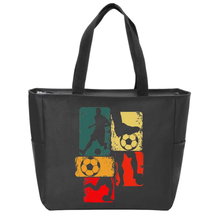 Soccer Player Zip Tote Bag