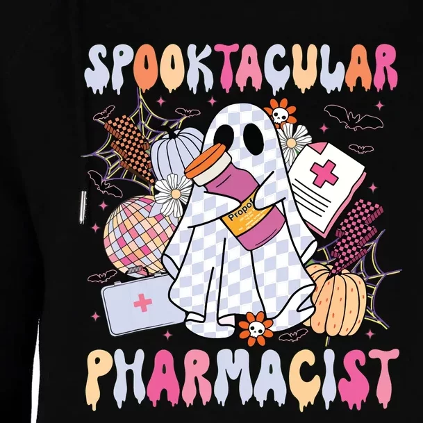 Spooktacular Pharmacist Spooky Halloween Pharmacy Week Womens Funnel Neck Pullover Hood