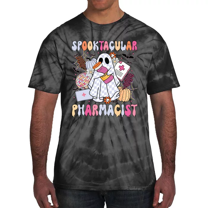 Spooktacular Pharmacist Spooky Halloween Pharmacy Week Tie-Dye T-Shirt