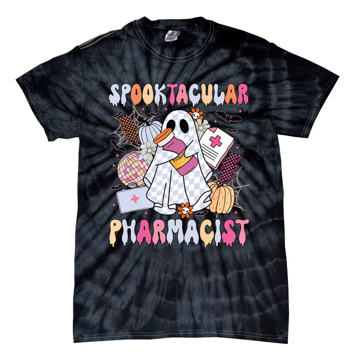 Spooktacular Pharmacist Spooky Halloween Pharmacy Week Tie-Dye T-Shirt