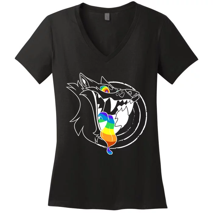 Slosh.Dog Prismaw Women's V-Neck T-Shirt