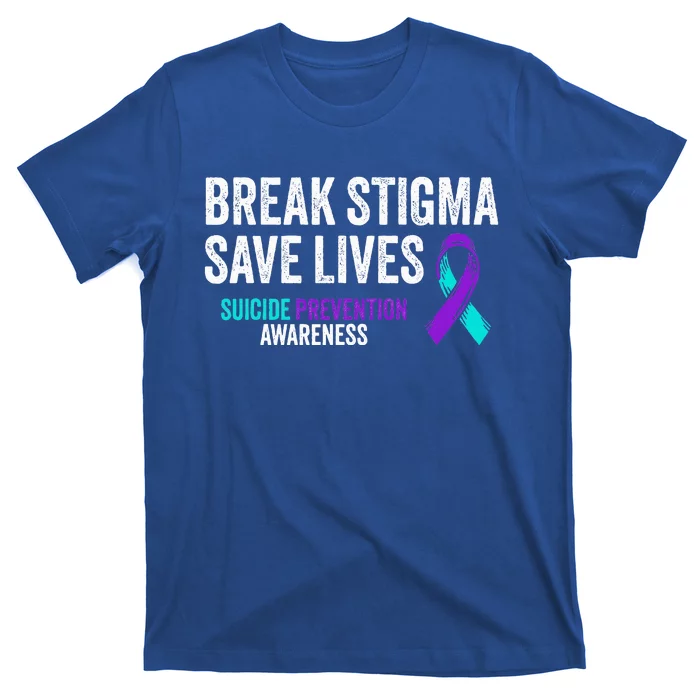 Suicide Prevention Support Break Stigma Suicide Awareness T-Shirt