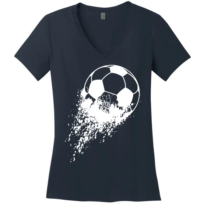 Soccer Player Sports Vintage Men Boy Soccer Ball Women's V-Neck T-Shirt