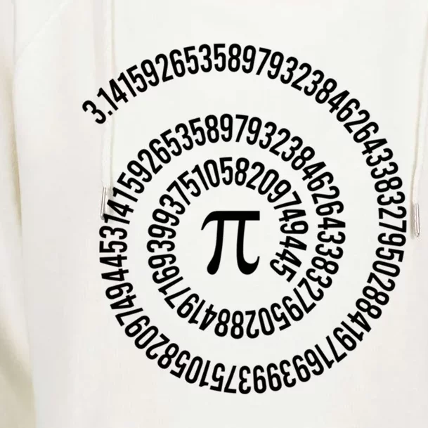 Spiral Pi Symbol Mathematical Constant 3 14 Number Math Nerd Gift Womens Funnel Neck Pullover Hood