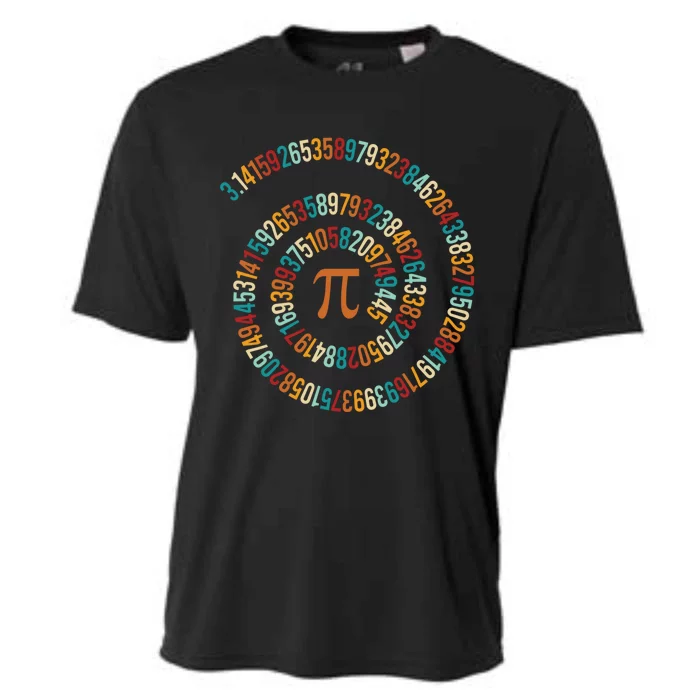 Spiral Pi Symbol Mathematical Constant 3 14 Number Math Nerd Gift Cooling Performance Crew T-Shirt