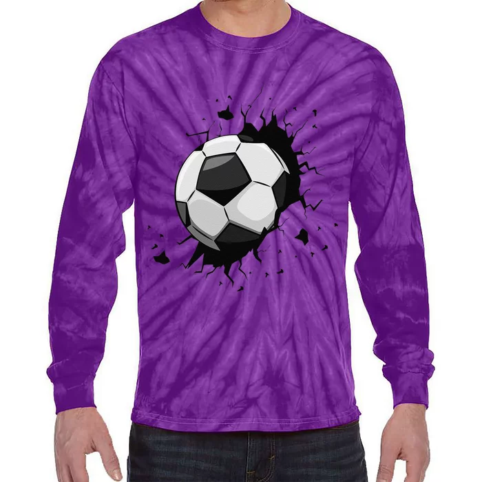 Soccer Players Soccer Team Graphic Sports Soccer Tie-Dye Long Sleeve Shirt