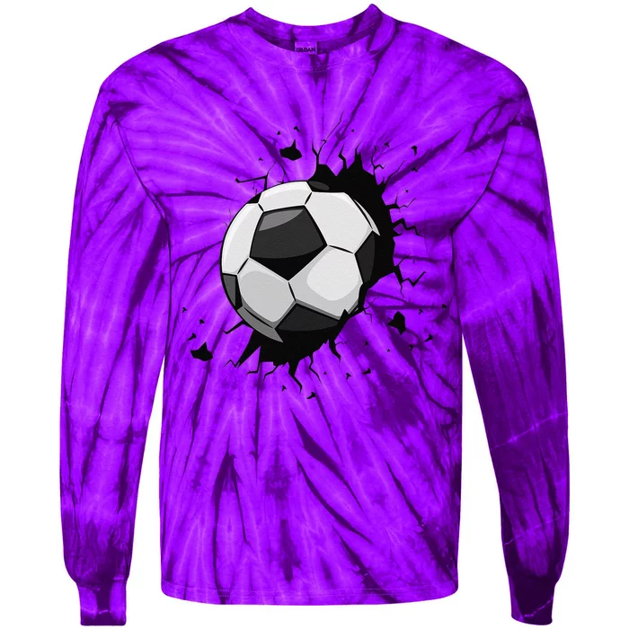 Soccer Players Soccer Team Graphic Sports Soccer Tie-Dye Long Sleeve Shirt