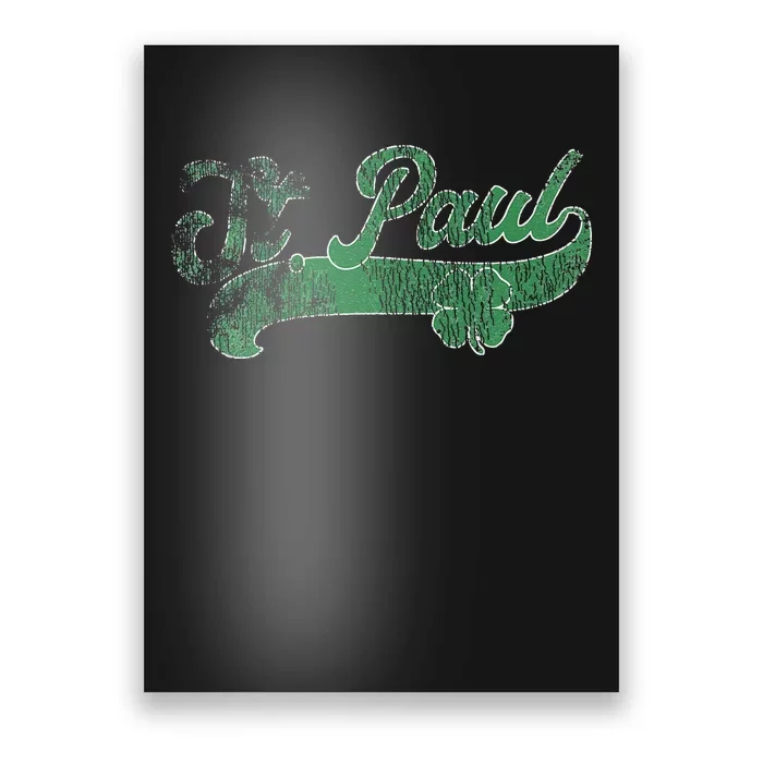 St. Paul Shamrock St. Patrick's Day Saint Paddy's Irish Poster