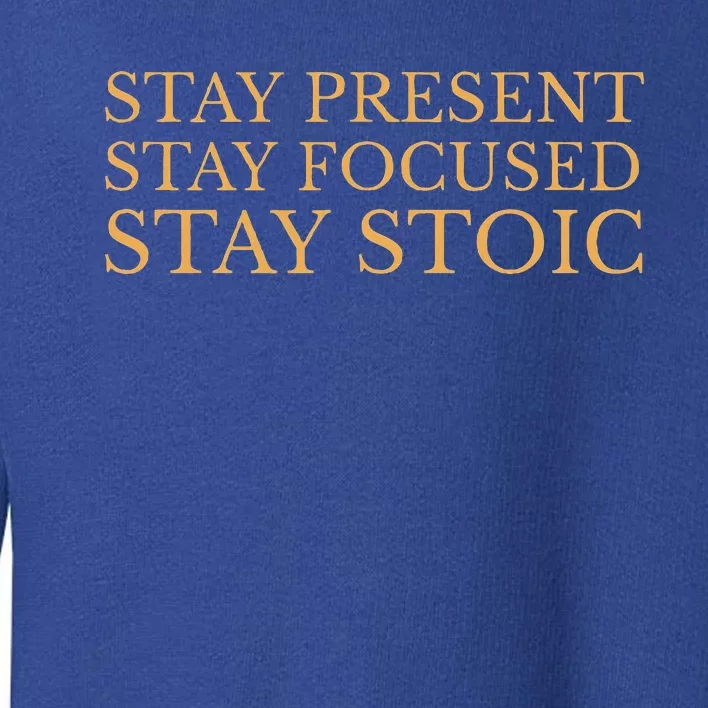 Stay Present Stay Focused Stay Stoic Toddler Sweatshirt