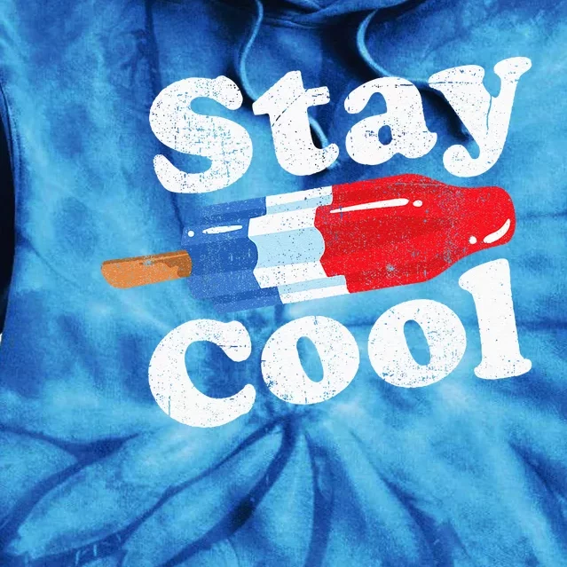 Summer Popsicle Stay Cool Funny Bomb Retro 80s Pop Gift Tie Dye Hoodie