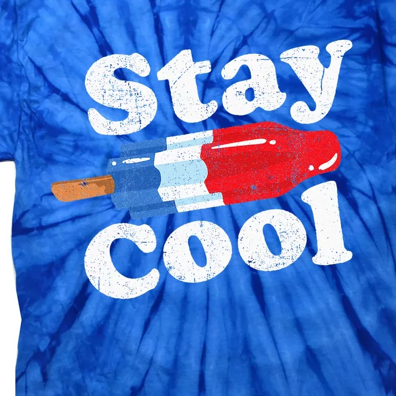 Summer Popsicle Stay Cool Funny Bomb Retro 80s Pop Gift Tie-Dye T-Shirt