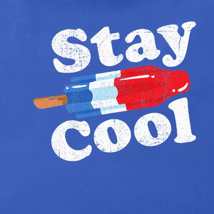 Summer Popsicle Stay Cool Funny Bomb Retro 80s Pop Gift Zip Tote Bag