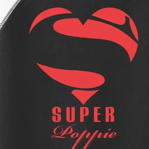 Super Poppie Superhero Gift Mother Father Day Toddler Fine Jersey T-Shirt