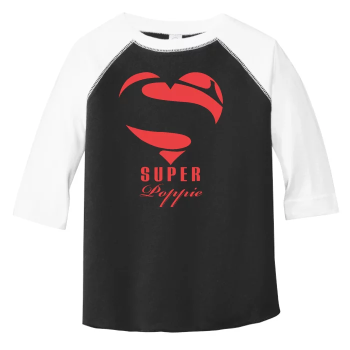 Super Poppie Superhero Gift Mother Father Day Toddler Fine Jersey T-Shirt