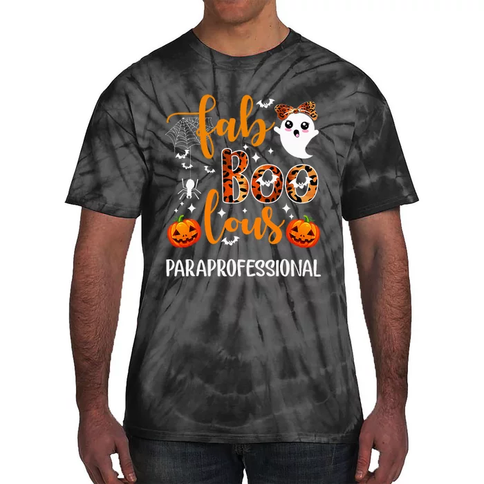 Spooktacular Paraprofessional Squad Halloween Humor Tie-Dye T-Shirt