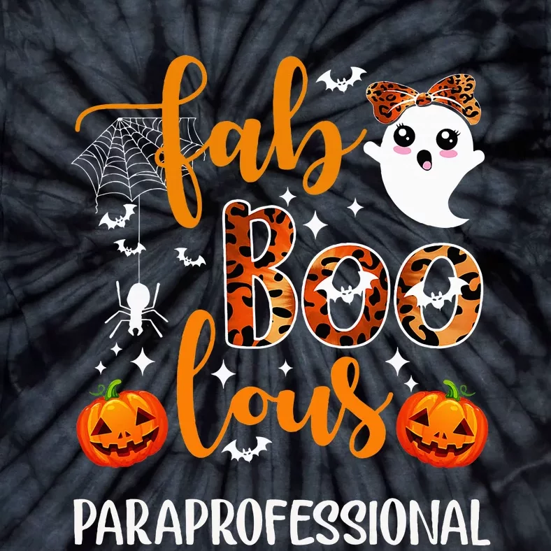 Spooktacular Paraprofessional Squad Halloween Humor Tie-Dye T-Shirt