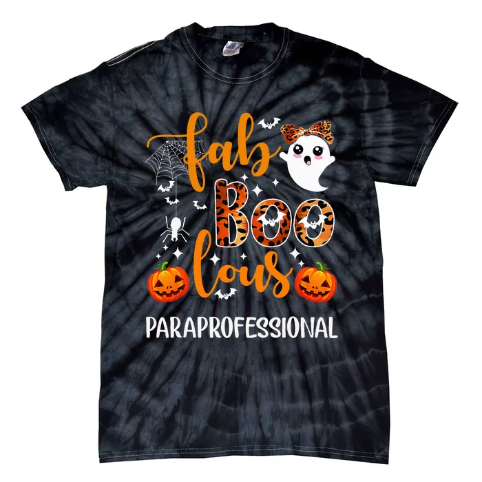 Spooktacular Paraprofessional Squad Halloween Humor Tie-Dye T-Shirt