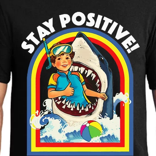 Stay Positive Shark Lover Wildlife Ocean Sea Pajama Set