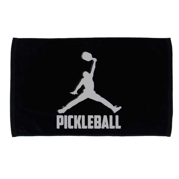 Silver Pickleball Sports Logo Microfiber Hand Towel