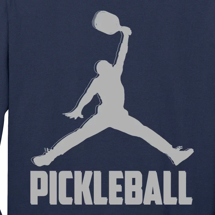 Silver Pickleball Sports Logo Long Sleeve Shirt