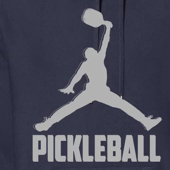 Silver Pickleball Sports Logo Premium Hoodie