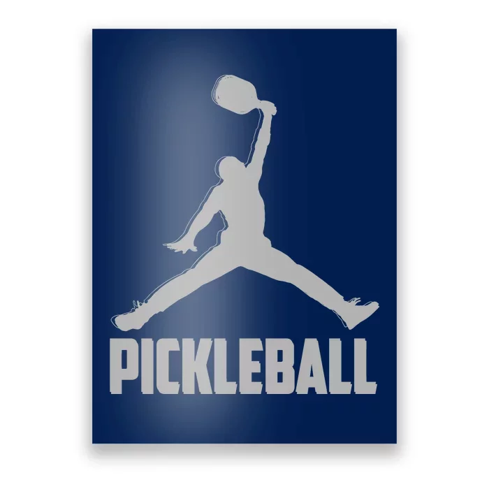 Silver Pickleball Sports Logo Poster