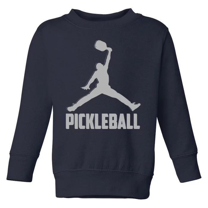 Silver Pickleball Sports Logo Toddler Sweatshirt