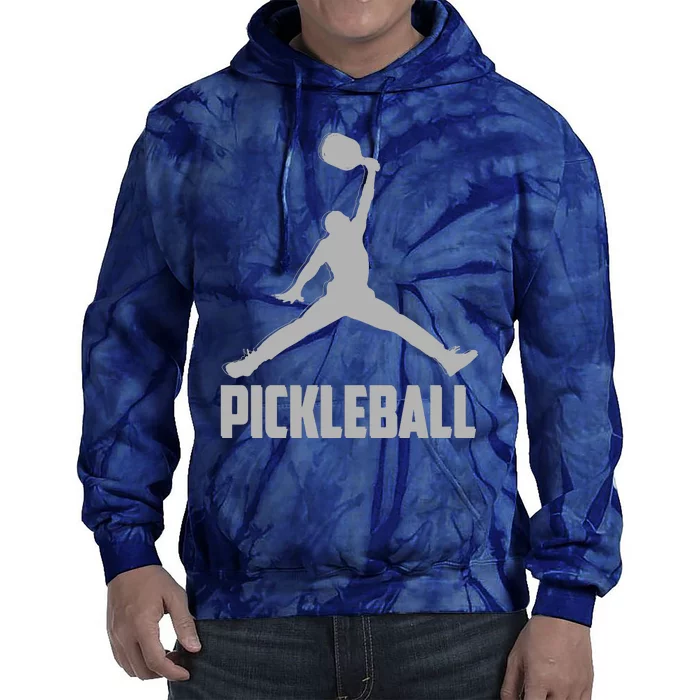 Silver Pickleball Sports Logo Tie Dye Hoodie