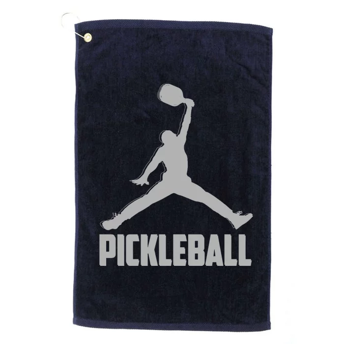 Silver Pickleball Sports Logo Platinum Collection Golf Towel