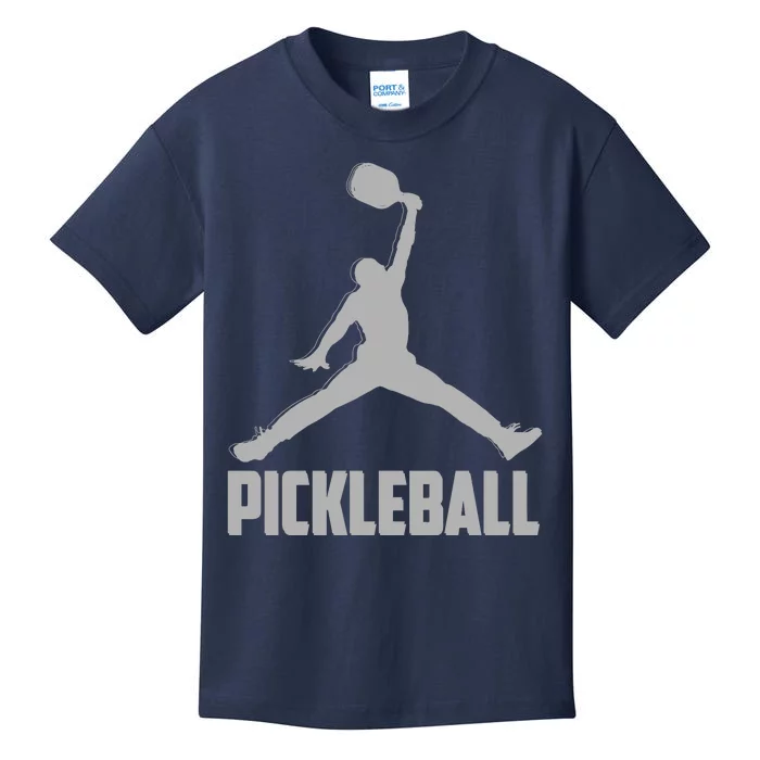 Silver Pickleball Sports Logo Kids T-Shirt